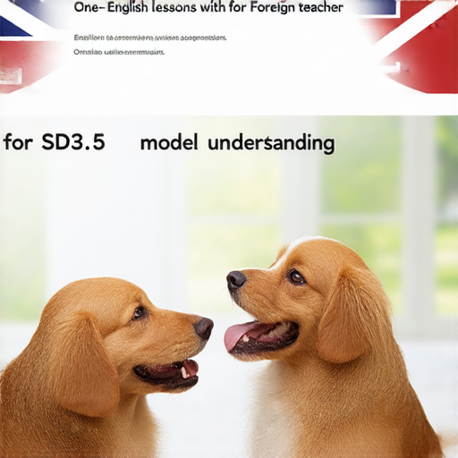 學習狗狗英文與外籍老師一對一教學的宣傳圖片，展示狗狗與學習者互動，提升交流技巧，讓愛犬溝通更流暢，立即報名的資訊清晰可見。