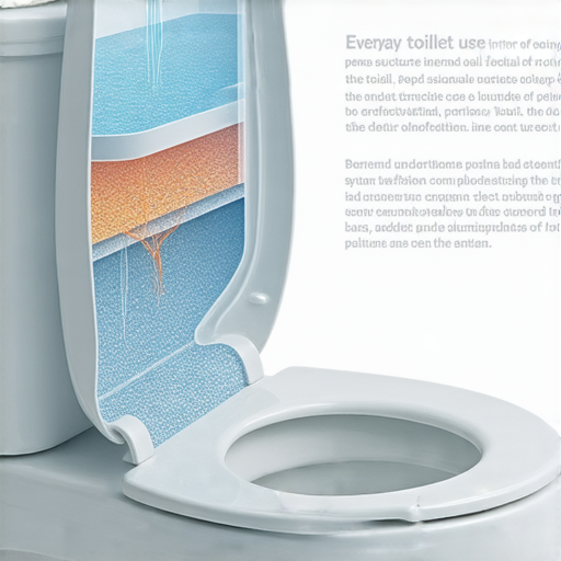 馬桶內部結構圖，展現馬桶的運作原理與科學技術，揭示日常生活中馬桶的奇妙秘密，讓人對馬桶有更深入的了解與認識。