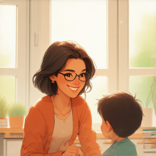 外籍老師在一對一教學中微笑，學生專注學習英語，教室環境明亮舒適，彰顯探索英語魅力的樂趣和即刻體驗的新世界。