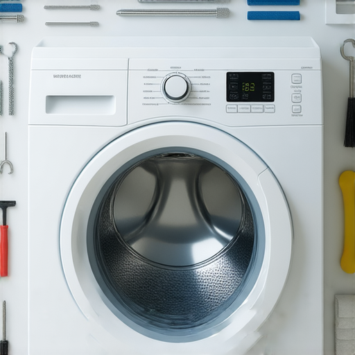 洗衣機排水喉更換技巧，展示如何輕鬆解決污水問題，排水喉清晰可見，工具和材料準備齊全，讓排水不再堵塞，確保洗衣過程順利無憂。