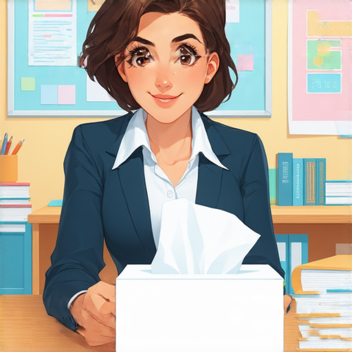 專業外籍老師在教室中教授英文，桌上擺放著紙巾，象徵學習過程中的需要與支持，突顯語言學習與生活的聯繫，吸引學生了解獨特的教學方法。