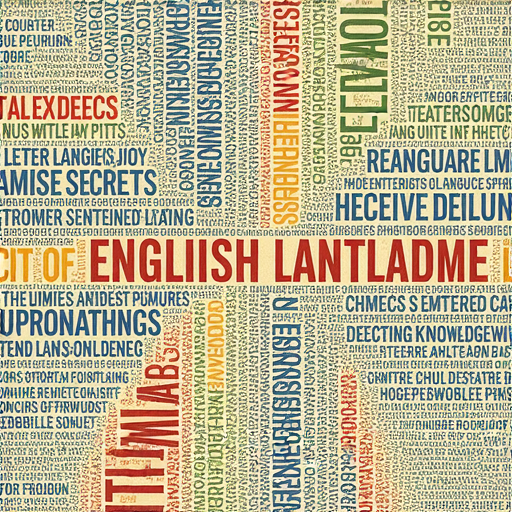 揭示英文的奧妙與秘密的圖片，展示了字母、詞彙和句子的結構，吸引讀者探索英文學習的樂趣與深度，呈現出語言的魅力與知識的無限可能。