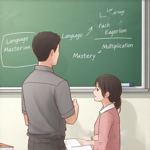 解密賺錢秘訣的圖片，展示一位外籍老師與學員一對一互動學習英文，強調透過學習提升語言能力，讓財富倍增的理念，激發對英文學習的興趣。