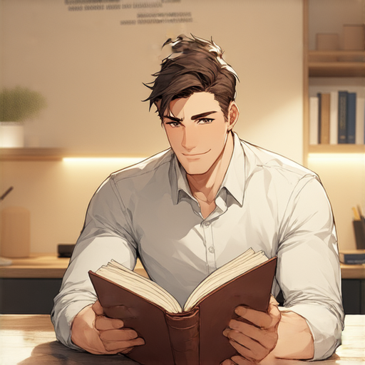 一位專注的年輕人在辦公室裡閱讀書籍，展示出面對不足感仍積極追求成功的態度，背景中有勵志標語，象徵揭露未知的真相與成長。