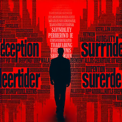 揭示謊言與放棄的關鍵詞，促進觀眾思考方式的轉變，圖中展示相關詞彙及其影響，帶來真相與啟發，鼓勵勇敢面對挑戰。