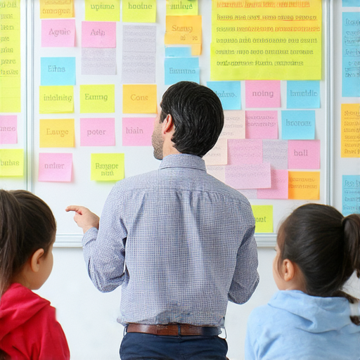 外籍老師與學生進行英文課程互動，圖片展示老師指導學生學習英文單字，提升語言能力，背景包含身分證字母解碼的相關資料，吸引學習者探索更多英文學習資源。