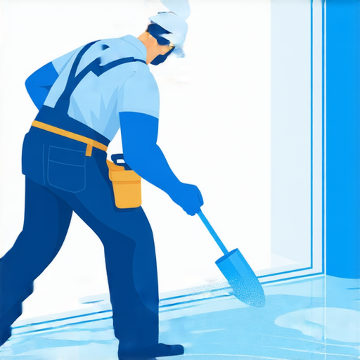 油灰漏水修補過程示意圖，展示專業技師檢查漏水原因，強調油灰修補技術和預防措施，確保家庭不再遭受淹水困擾，有效提升居家安全。