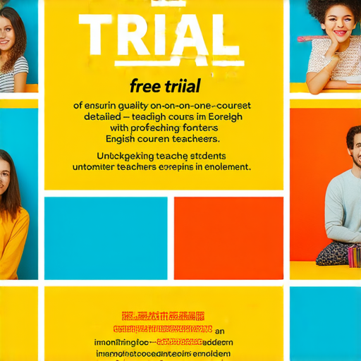 免費試堂體驗外籍教師一對一英語課程的宣傳海報，吸引學生了解如何解鎖英語潛能，立即報名參加課程，感受專業教學。