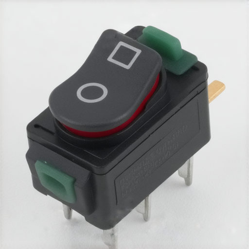 防水開關展示圖，突出其在設備耐用性中的重要性，防水設計和材質特寫，強調防水開關對延長產品壽命和防止損壞的關鍵作用。