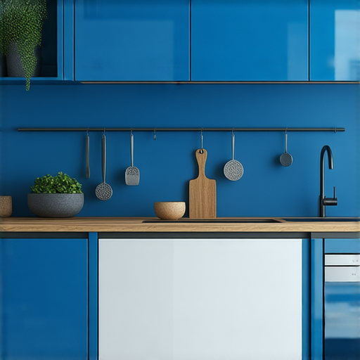 防水廚房的設計，展現用膠帶與油漆的巧妙應用，強調防潮濕效果，提升空間的實用性與美觀，讓家居環境無懼潮濕挑戰。