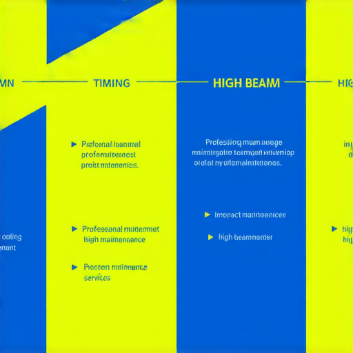 高燈使用指南圖片，展示最佳時機的建議，並強調專業維修服務的重要性，幫助使用者更有效地管理高燈，提升安全與效率。
