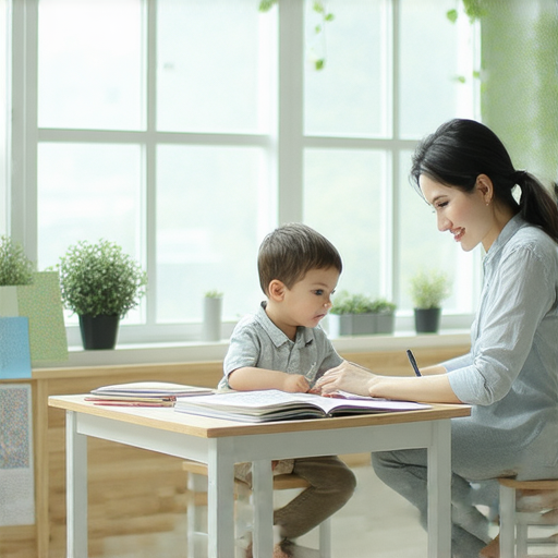 解鎖英文學習新境界的專業外籍老師一對一輔導場景，學生專注學習，老師提供指導，提升英文水平，體驗寓教於樂的學習方式。