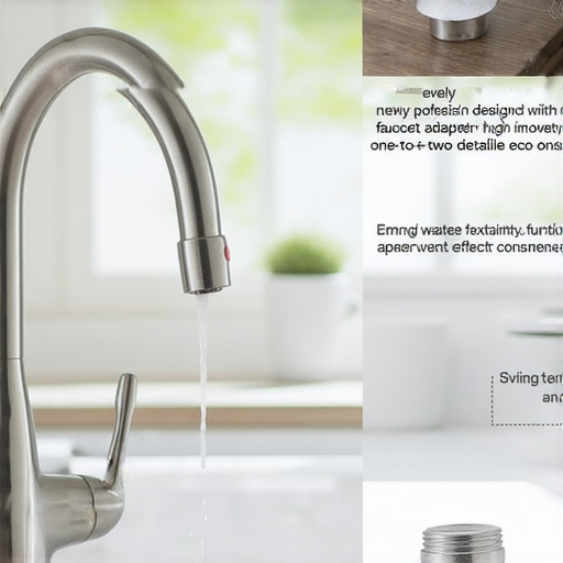 水龍頭轉接頭新型設計，實現一轉二的便利功能，展示節水效果與家庭使用場景，強調省水又省心的日常生活新發現，符合環保需求。