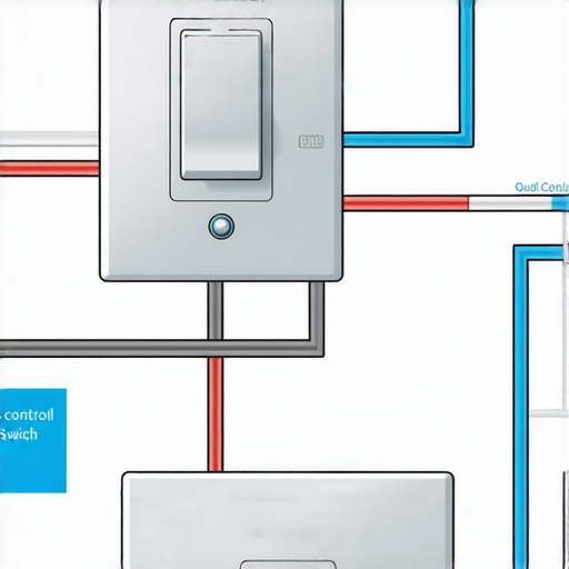 如何迅速掌握面板換燈制與雙控技巧的插圖，展示換燈掣與總開關的連接，強調操作簡易性和實用性，助你快速學會燈光控制技巧。