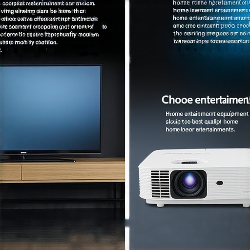 電視與投影機的對比圖，展示家庭娛樂設備的特點，背景包含專業維修服務標誌，強調選擇最佳家庭娛樂解決方案的重要性。