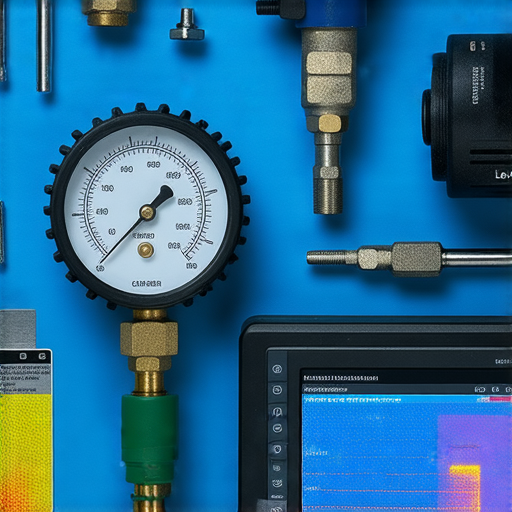 揭示漏檢測技巧的圖片，展示專業工具和技術，以提升測試滲漏的防漏能力，強調精確檢測和有效防範的重要性，適用於工業和家庭環境。