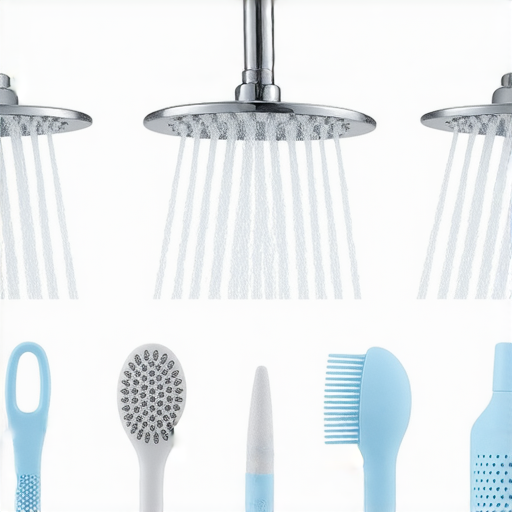 頑固花灑更換過程中的六個步驟，展示工具與步驟，提升浴室體驗，易於理解的操作流程，實用的家庭維修指南，適合所有想改善浴室的人士。