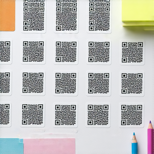 掌握 QR Code 貼紙製作秘訣的圖片，展示品牌貼紙設計過程，吸引顧客目光，提升品牌人氣，強調創意和實用性，促進市場行銷效果。