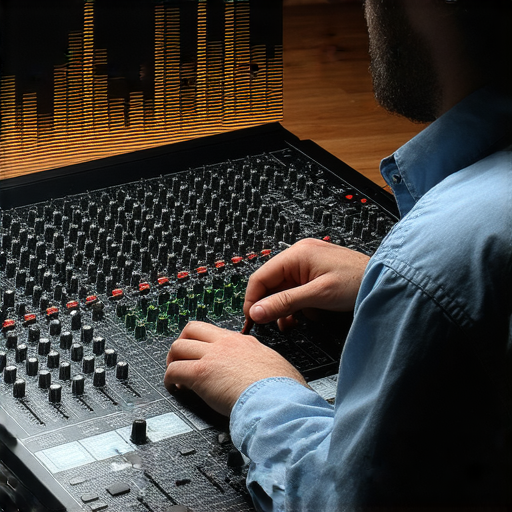 音響設備故障的高頻雜音問題，顯示維修工具和操作人員在檢查音響裝置，提供維修秘訣與指導，幫助用戶提升音質，恢復音響性能，重回巔峰。