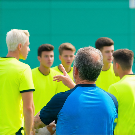 運動員在賽場上用英文溝通的瞬間，外籍老師指導學員如何提升英語能力，強調語言技巧的重要性，助力運動表現與團隊合作。