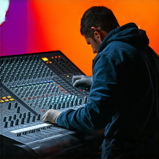 探索混音器的神秘世界，展現專業技術人員維修混音器的場景，解決音響問題，加強音質，隨時準備支援各類設備，提升音樂創作體驗。