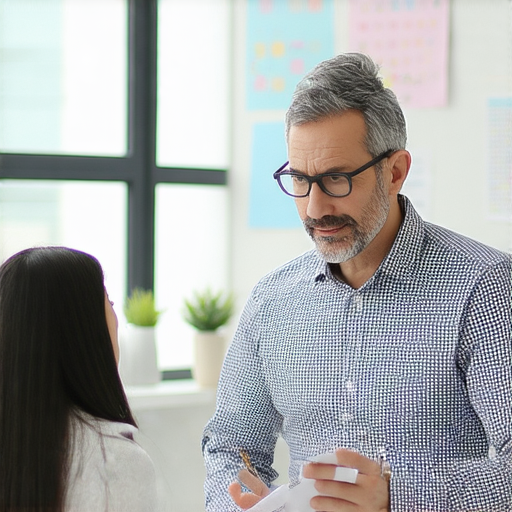 外籍英文老師一對一教學場景，老師耐心指導學生，營造輕鬆互動的學習氛圍，強調活到老學到老，開啟學習之旅的理念。