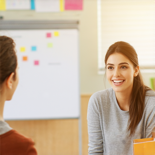 素鴨的英文魅力，外籍老師一對一教學場景，學員積極交流，展現流利溝通能力，背景為教室環境，提升學生的英語學習體驗，立即探索這個學習方案。