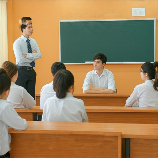 與外籍老師互動的法官英文課程，學員專注學習專業英文，提升語言能力與法律專業知識，背景展示教室環境，創造沉浸式學習體驗。