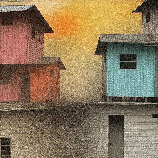 驚天搬遷的現場，棚仔與周圍建築交錯，展示了社區的歷史與文化變遷，探索棚仔背後的故事與未來命運，令人深思的畫面。