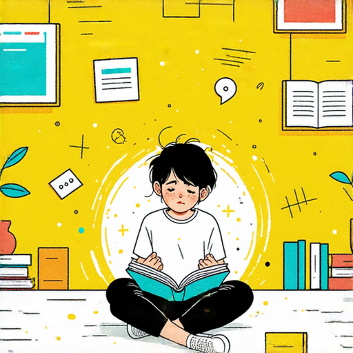 腹瀉影響英語學習的插圖，展示學習者面對困擾時的焦慮與挑戰，提供克服腹瀉、提升語言能力的建議及策略，強調健康對語言學習的重要性。