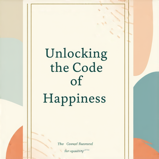 揭開幸福的密碼書籍封面，書名清晰可見，背景色彩柔和，展現積極向上的氛圍，插圖傳遞內心快樂的重要性，適合所有尋求內心幸福的人閱讀。