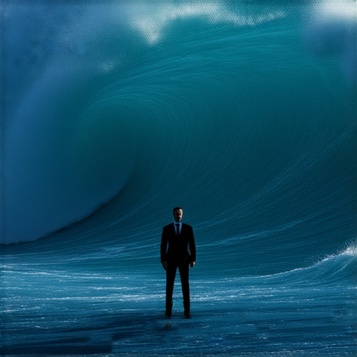 掌握權限後的海嘯，展現應對危機的戰略轉變，強調在不確定中尋找機會的信心與智慧，象徵著勇敢翻轉局面的能量。