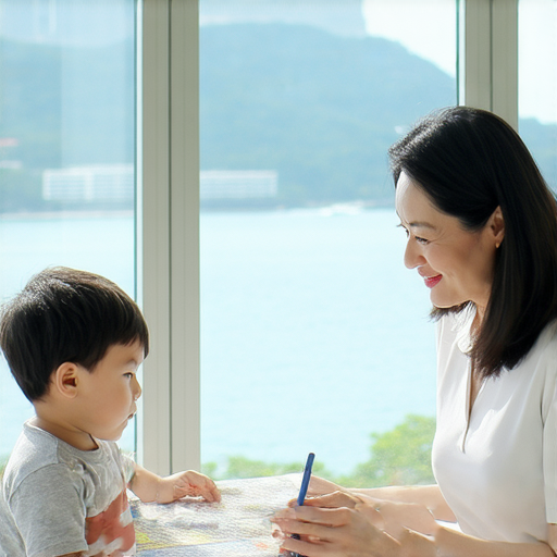 淺水灣的外籍老師一對一教學場景，學生專心學習英文，提升流利對話能力，體驗全新學習方式，立即預約來展開英文學習之旅。