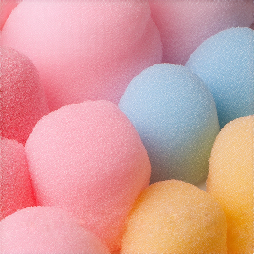 探索從棉花到喉糖的甜蜜秘密，展示製作過程中的棉花糖和各式喉糖，色彩繽紛，吸引眼球，帶來味覺驚喜，讓人想要立刻了解這些美味的甜品。