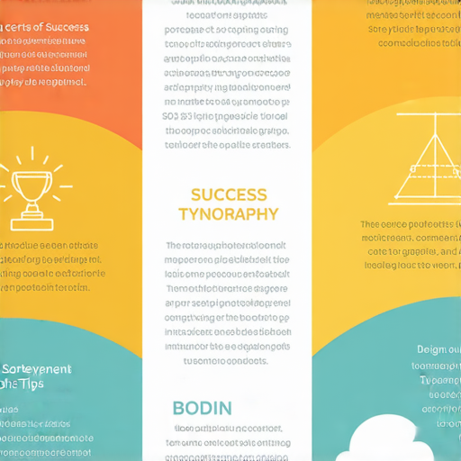 揭開成功的秘密，展示五大關鍵策略的圖示，包含步驟說明和目標達成的視覺元素，鼓勵讀者立即探索這些實用的成功秘訣。