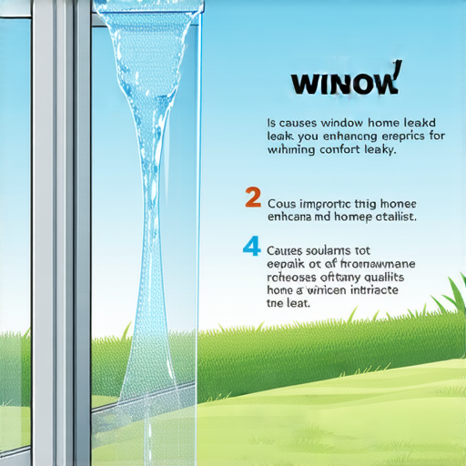 窗口機漏水的詳盡解釋，展示漏水的原因及解決方案，背景為漏水現象的實際情況，強調維修的重要性，提升家居舒適度及安全性。
