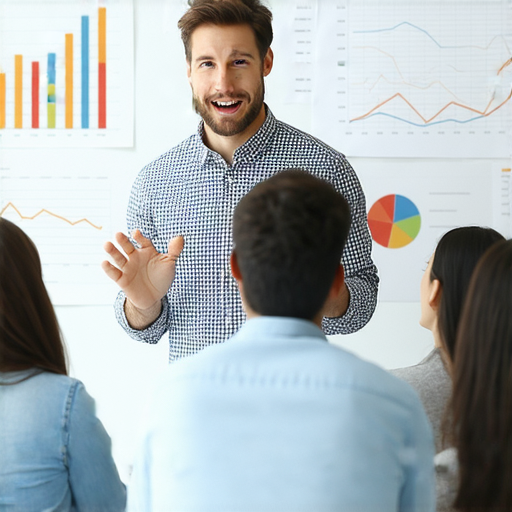 外籍英文老師授課場景，學生們專心聆聽，課堂上展示樓價相關資料，強調擁有英語能力的重要性，以輕鬆掌握英語解密樓價的奧秘。