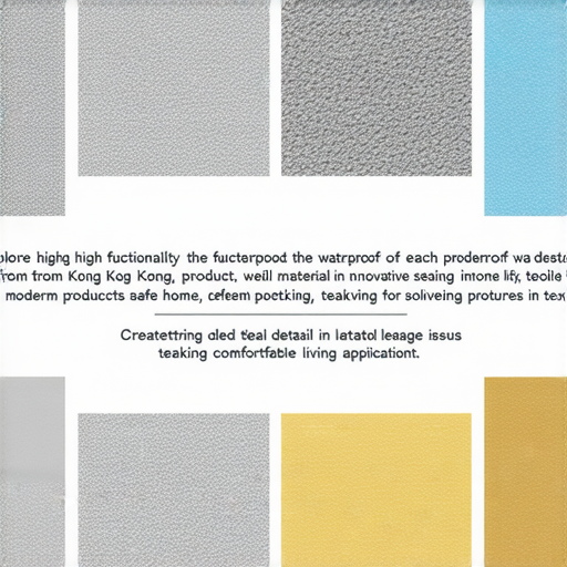 探索香港最新防水材料的圖片，展示多款創新產品，適合家居裝修使用，幫助解決漏水問題，營造安全舒適的居住環境。