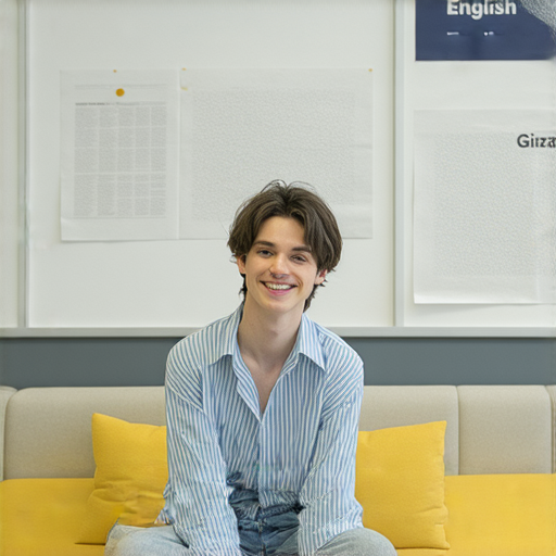 外籍老師一對一教學情境，學生積極參與英語會話，提升語言技能，背景為銀座的現代教室環境，展示銀座英語魅力的教育特色。