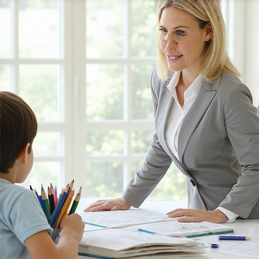 超驚艷的法國外籍老師正在教授學生流利英文，畫面中可見一對一教學的互動情境，強調個性化學習體驗，讓學生提升語言能力。