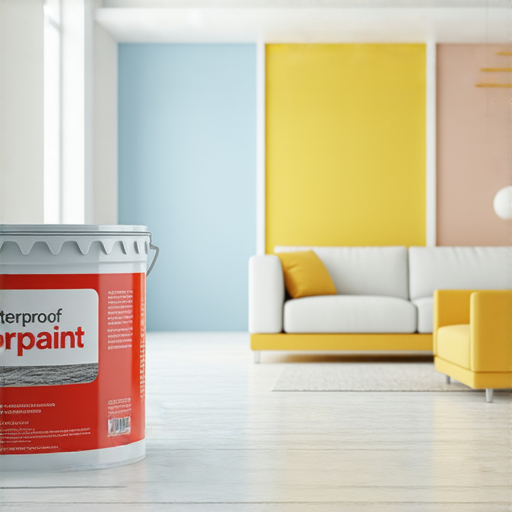 防水漆產品展示，展示其在潮濕環境中的應用，展現高效保護效果，讓家居空間抵抗潮濕，保持乾燥舒適，適合家庭使用的防水解決方案。