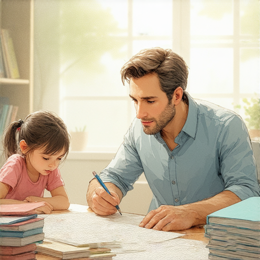 外籍英文老師與學生進行一對一的英語學習，桌面上擺放著學習資料和筆記，專注的交流與互動，揭開皺紙的秘密，提升英文能力的關鍵。