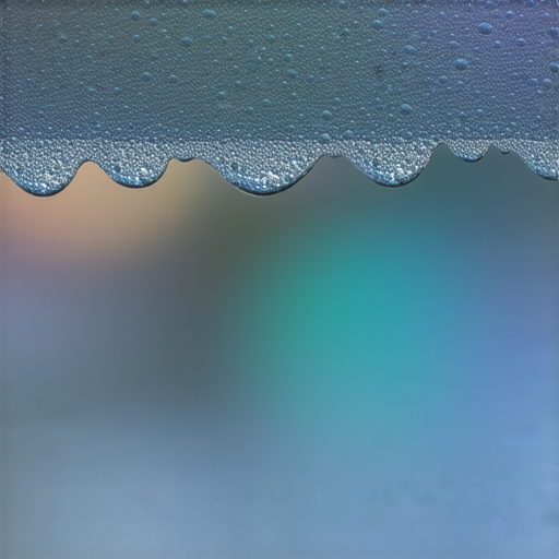 滴水在光線下的細緻特寫，水珠在表面滾動，映照出生命的脆弱和堅韌，象徵著自然的奧秘，讓人反思生命的精髓和存在的意義。