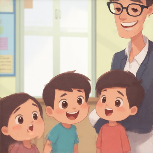 翻來翻去學英文課堂場景，外籍老師與學生進行一對一互動，展示英語學習的無限可能，學生專注聆聽，老師引導溝通，激發學習興趣與成就感。