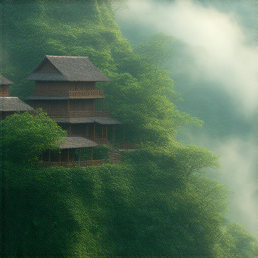 水箱村的天台村屋景觀，隱藏的秘密逐漸浮現，顯示出壯麗的自然風光與神秘氛圍，吸引遊客探索這片未被發現的奇境。