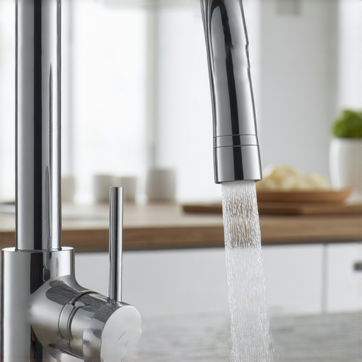 3M三合一水龍頭的特寫，展示其精美設計與創新功能，包括即熱、過濾和冷熱水選擇，是生活必備的廚房神器，讓你驚呼連連。