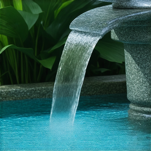 日本水龍頭的水源，展示清澈的水流，象徵青春永駐之秘，吸引人們探索水的神奇效果，令人驚奇的健康特色，天然礦物質的完美結合。