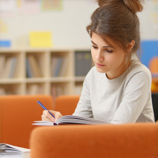 面對緊張感的學生與外籍英文老師進行一對一教學，學生專注地提升自信和英語能力，教室環境輕鬆友好，展示個性化學習的氛圍。