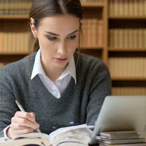 一對一外籍英文老師正在教學，藉由專業術語破解法律效力的迷思，學生專心聆聽，背景有書籍和學習材料，營造專業學習氛圍。