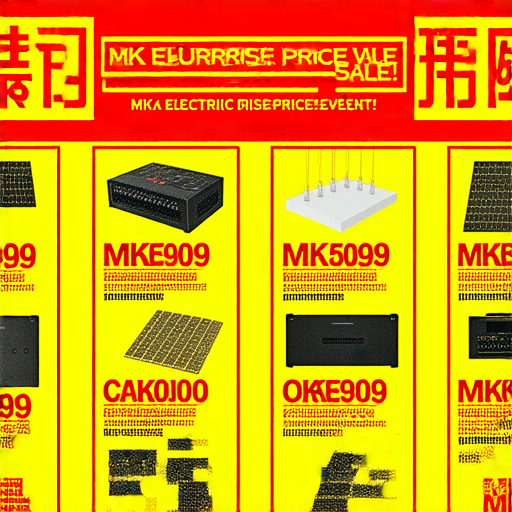 MK電制驚喜價宣傳圖片，展示各類超值優惠商品，吸引消費者注意，展現價格標籤與折扣信息，突顯限時促銷的獨特魅力。